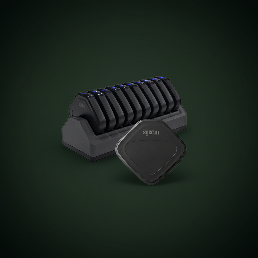 Syscall SGP-300 Mini Pager Set (10 Black) with Dock